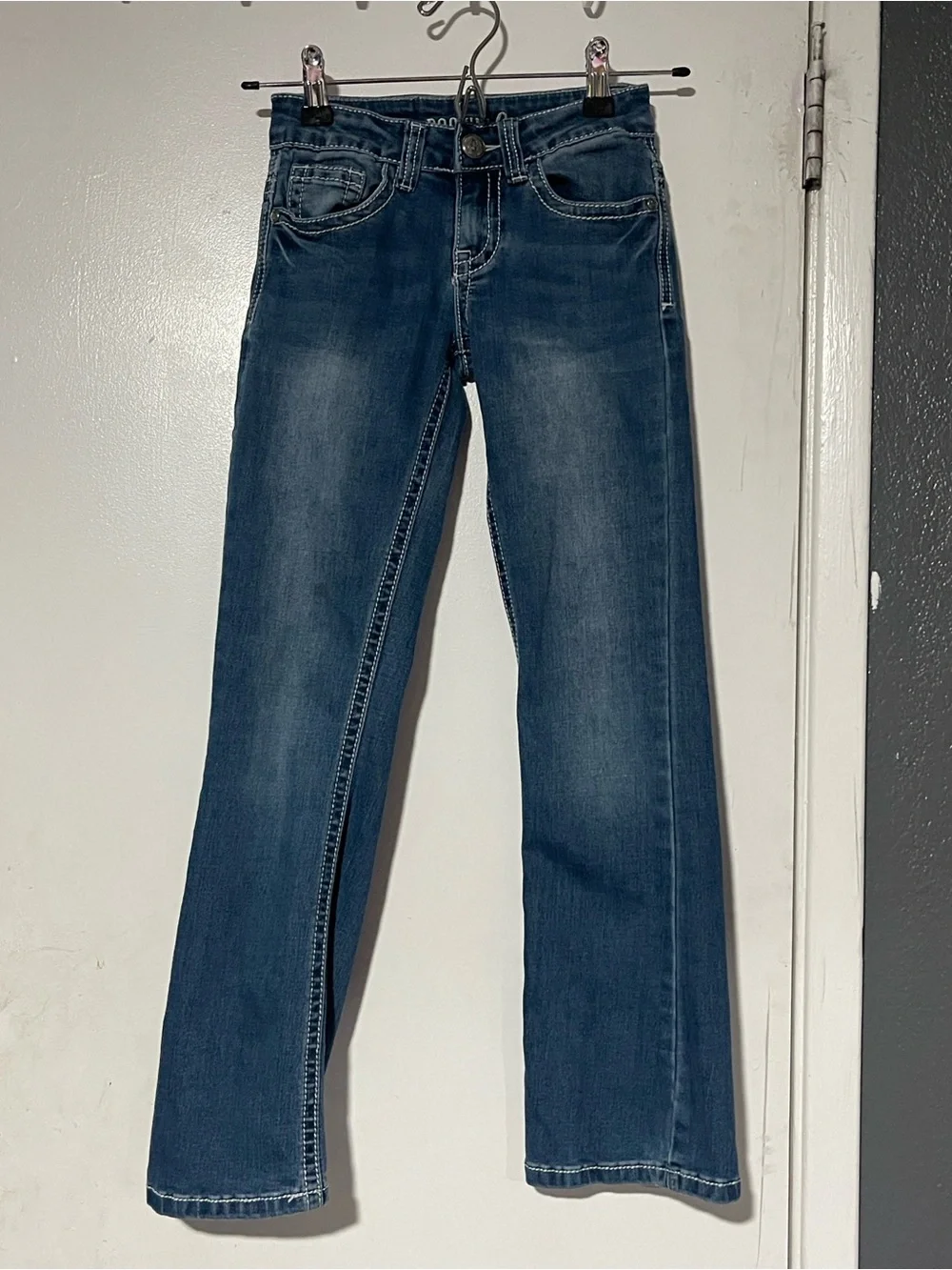 Rockin C Girls Bootcut Western Jeans Size 7 Contrast Stitch Cavender's